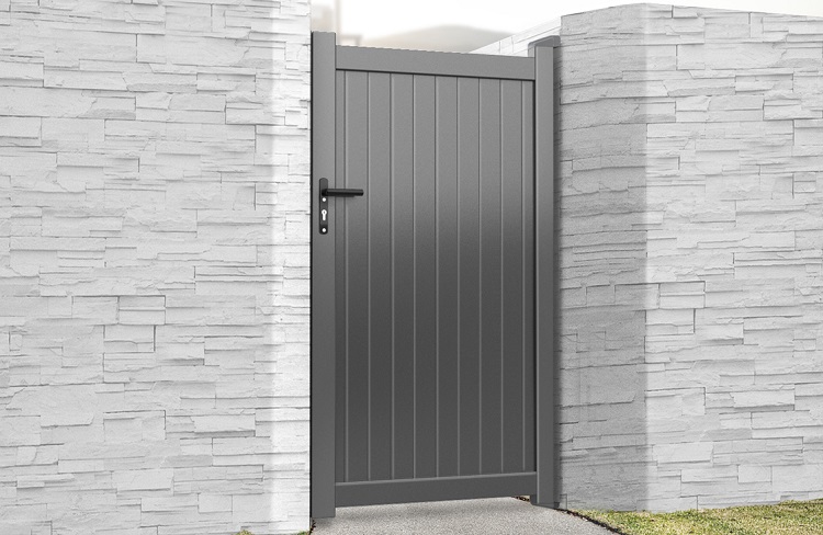 Surrey aluminium side gate in anthracite grey